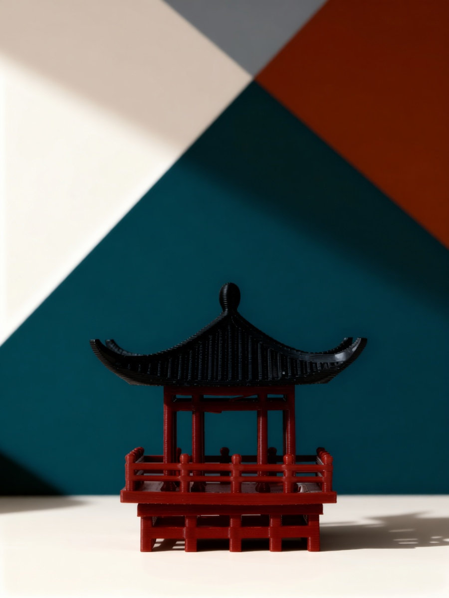Bonsai Garden Chinese Garden - Miniature Chinese Vintage Pavilion Ornament Traditional