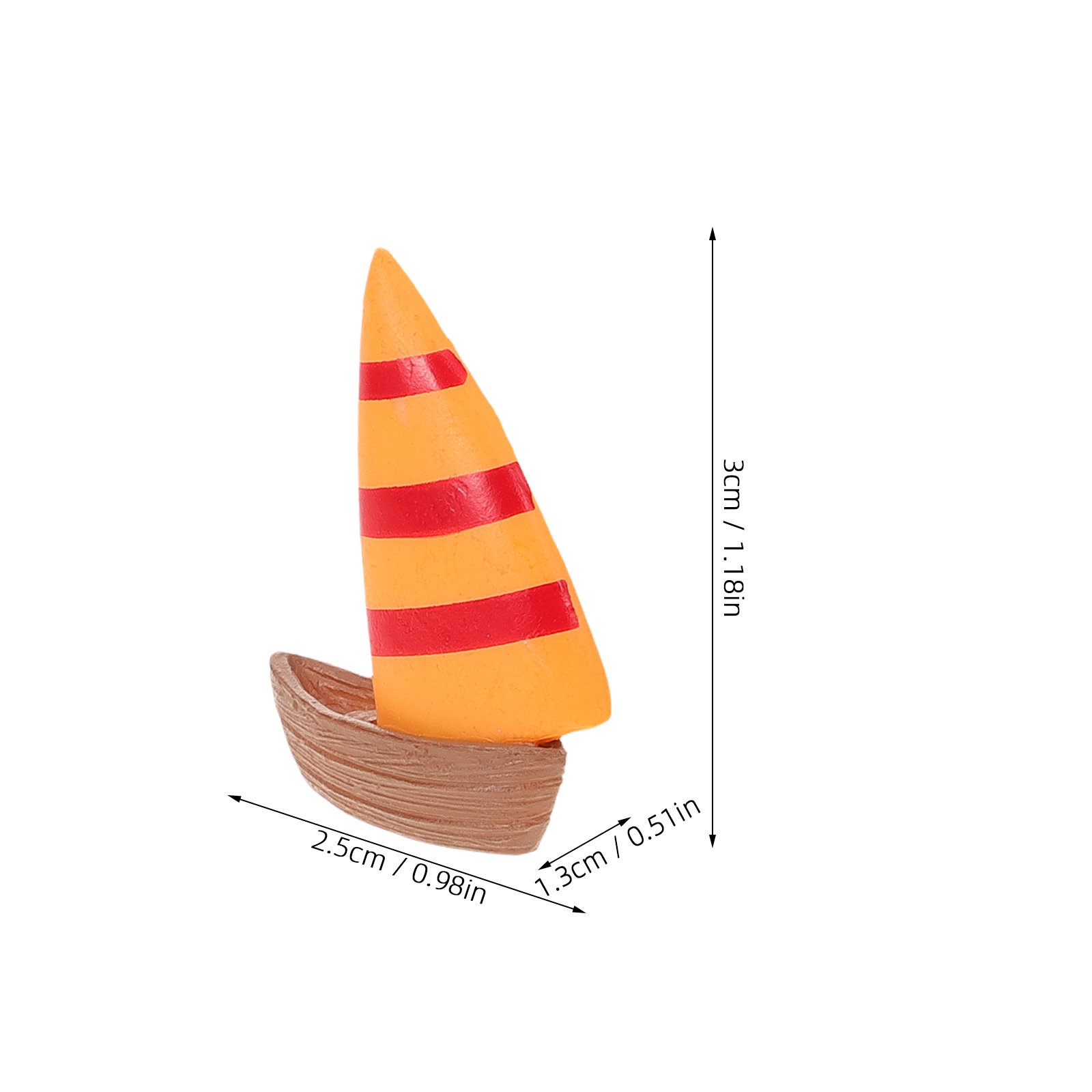 Mini Sailboat Decor Creative M - Bonsai Garden Plants ulasan dan harga