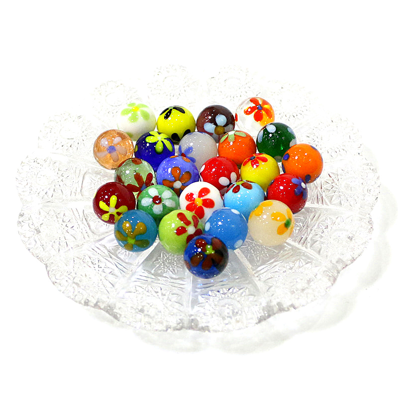 6pcs 16mm Colorful Rare Glass  - Bonsai Garden Chinese Garden ulasan dan harga