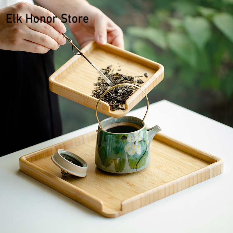 Chinese Bamboo Food Tray Puer  - Bonsai Garden Chinese Garden ulasan dan harga