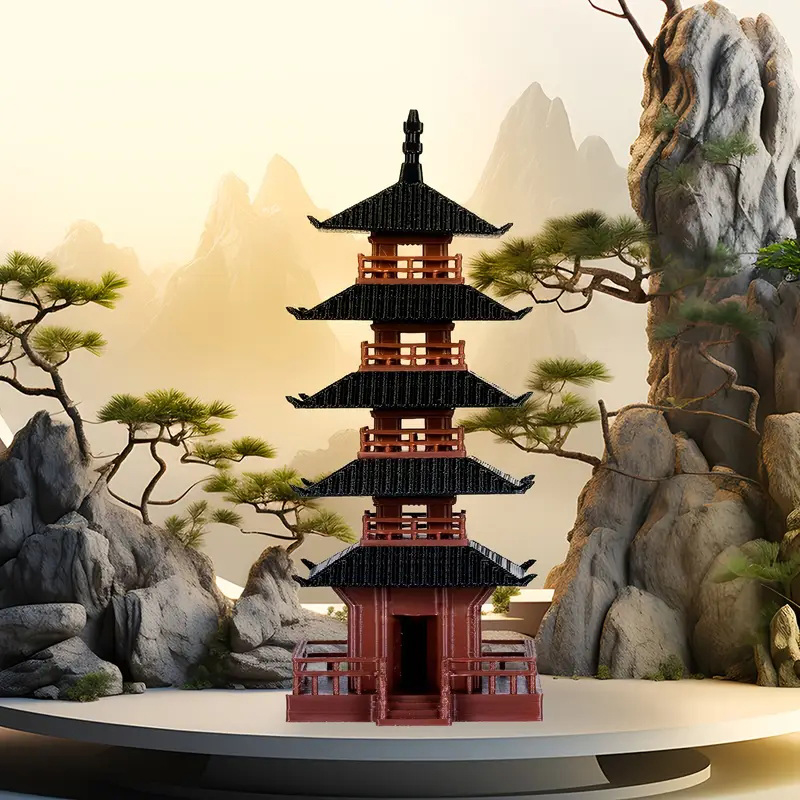 Garden Aquarium Bonsai Decor M - Bonsai Garden Chinese Garden ulasan dan harga