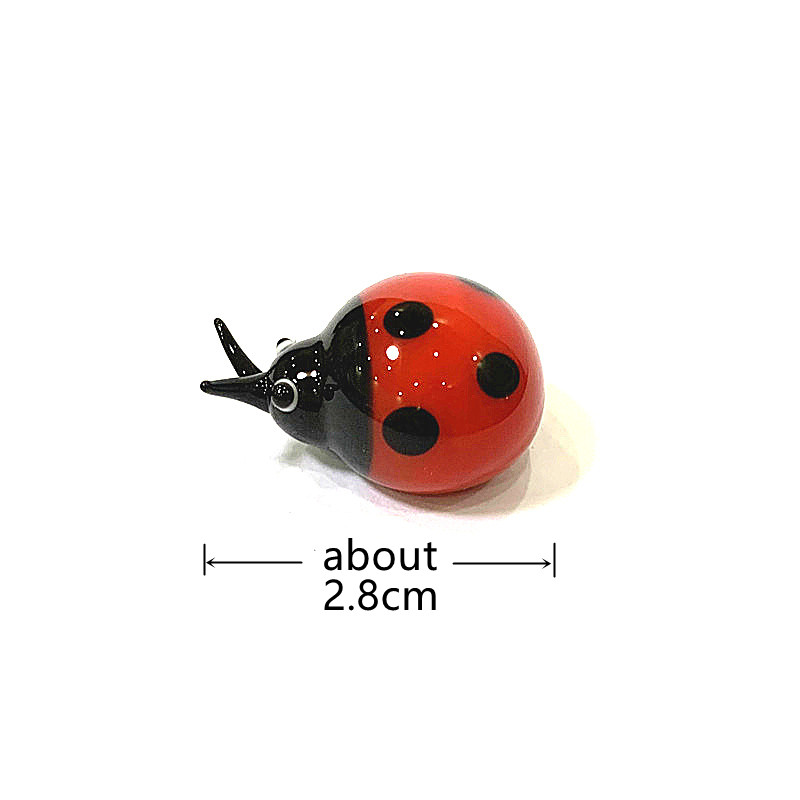 Colorful Mini Glass Ladybug Fi - Bonsai Garden Chinese Garden ulasan dan harga
