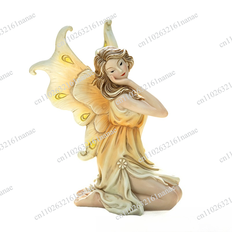 Kneeling Fairy Statue Elegant  - Bonsai Garden Plants ulasan dan harga