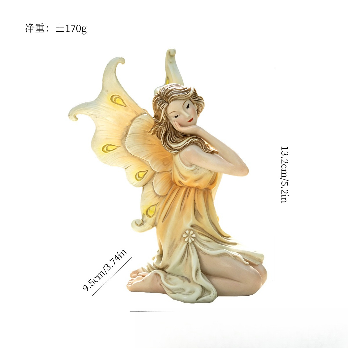 Kneeling Fairy Statue Elegant  - Bonsai Garden Plants ulasan dan harga