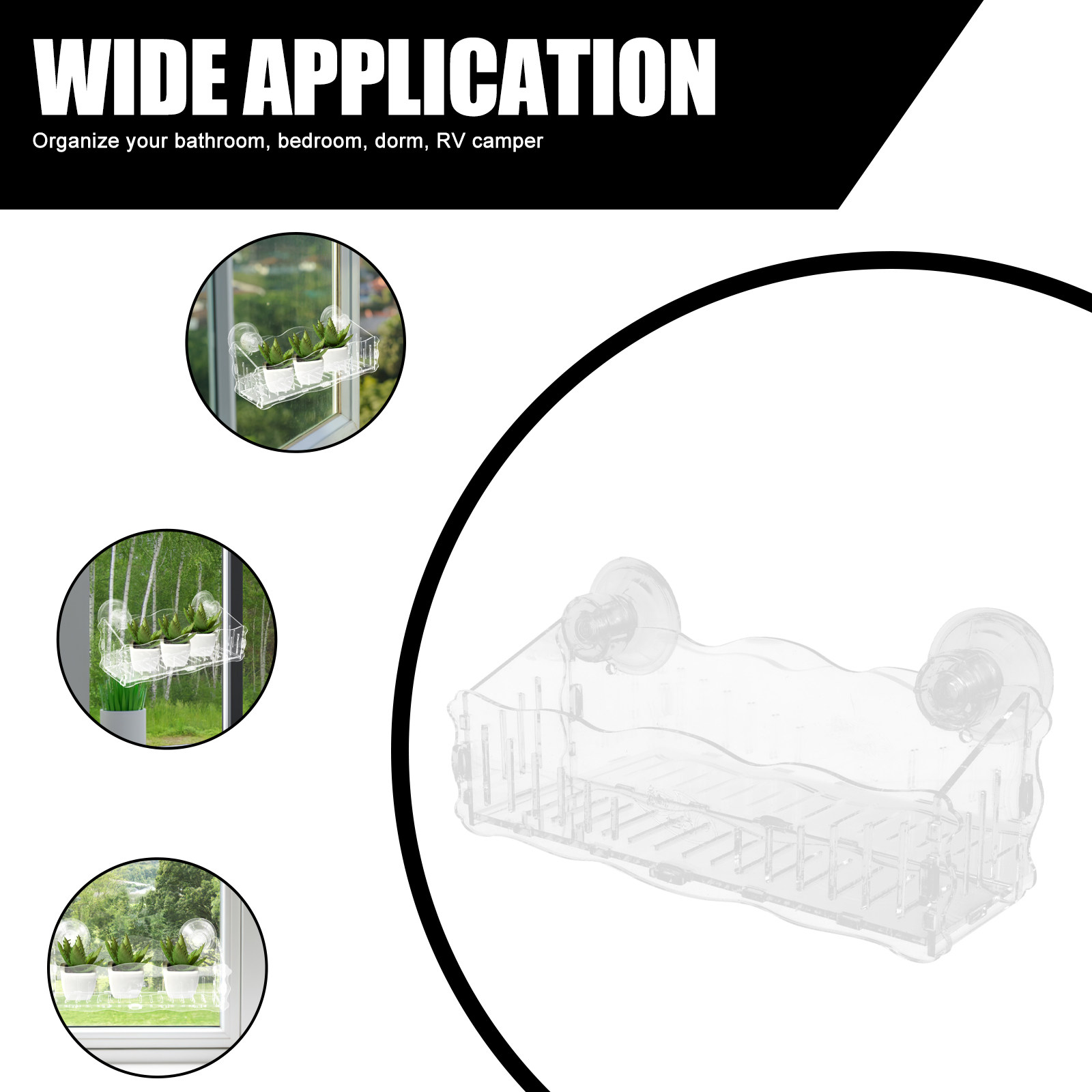 Suction Cup Planter Acrylic Tr - Bonsai Garden Plants ulasan dan harga